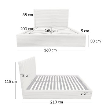 Kontrasto Lt100 Кровать Cordo 160x2x115, цвет «тауп», Meb000383 - Home Club