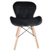 Kontrasto Скандинавское мягкое кресло для столовой, чёрное, модель Zoe, 6.05.27720 - Home Club, зображення 6