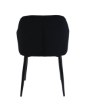Kontrasto Черное велюровое кресло с подлокотниками для столовой Julia 2, 5.90.14423 - Home Club, зображення 3