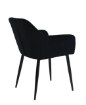 Kontrasto Черное велюровое кресло с подлокотниками для столовой Julia 2, 5.90.14423 - Home Club, зображення 4