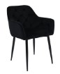 Kontrasto Черное велюровое кресло с подлокотниками для столовой Julia 2, 5.90.14423 - Home Club, зображення 5
