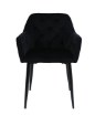 Kontrasto Черное велюровое кресло с подлокотниками для столовой Julia 2, 5.90.14423 - Home Club, зображення 6
