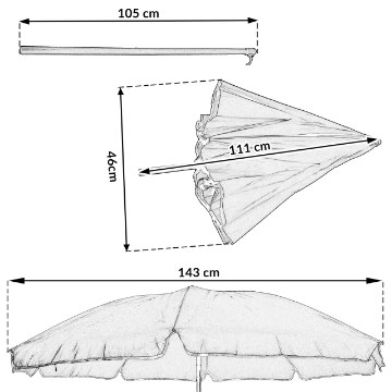 Kontrasto Набор садовой мебели с зонтиком Chile, 4-местный, черный, 5.05.13945 - Home Club