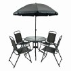 Kontrasto Набор садовой мебели с зонтиком Chile, 4-х местный, серый, 5.05.13952 - Home Club