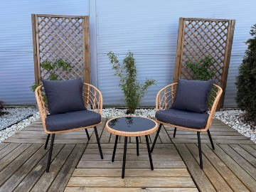 Kontrasto Набор садовой мебели Verona Pro, 2-х местный, цвет: серый, 5.05.12276 - Home Club