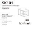 Kontrasto Квадратный журнальный столик, 2 шт., Sonoma Sk101S, 50x50,5/45x45,5 см, 6.06.28192 - Home Club, изображение 14