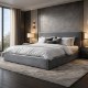 Kontrasto Lt101 Кровать Velio 140x2x80, серый цвет, Meb000594 - Home Club