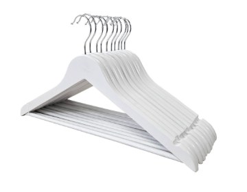 Kontrasto W1001 Деревянные вешалки, 10 шт., белые, 4.06.212375 - Home Club