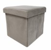 Kontrasto Велюровая пуфик с ящиком для хранения, цвет «таупе», Perfect, 30x30x30 см, 6.01.20072 - Home Club