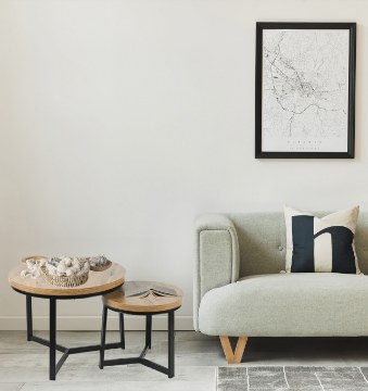 Kontrasto Круглый журнальный столик, 2 шт., дуб Sk112D, 60x47/40x39 см, 6.06.14652 - Home Club