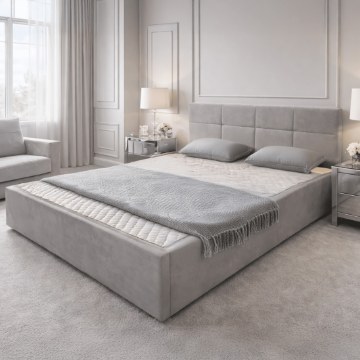 Kontrasto Lt103 Кровать Quadro 140x2x81, серая, Meb000411 - Home Club