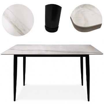 Kontrasto Обеденный стол для кухни бежевого цвета Satuario 120x70x75, 6.06.26081 - Home Club