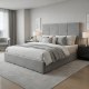 Kontrasto Lt103 Кровать Quadro 160x2x117, серая, Meb000420 - Home Club