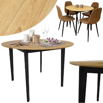 Kontrasto Sj203D Стол Emma Plus, диаметр 100 см, глубина 75 см, высота 56 см, 6.04.50704 - Home Club