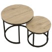 Kontrasto Круглые журнальные столики, 2 шт., сонома Sk102S, диаметр 53 см и 43 см, 6.06.28193 - Home Club, изображение 2