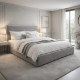 Kontrasto Lt101 Кровать Velio 140x2x115, серая, Meb000390 - Home Club