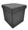 Kontrasto Пуф с ящиком для хранения, серый, из полилинена, Perfect, 30x30x30 см, 6.01.20076 - Home Club