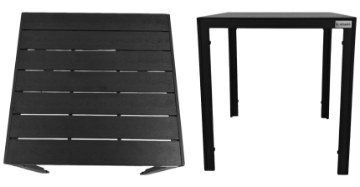 Kontrasto Садовый стол для террасы со столешницей из поливуда Allen-St 70x70, черный, Meb000061 - Home Club