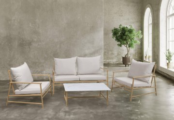 Kontrasto Набор садовой мебели Laos, 4 предмета, бежевый, 5.05.12320 - Home Club