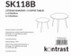 Kontrasto Sk118B Кофейные столики 40x40/55x45 Белый Kkk, 6.06.15192 - Home Club, изображение 10
