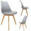 Kontrasto Скандинавское пластиковое стул для столовой серого цвета Emma, 6.05.627716 - Home Club