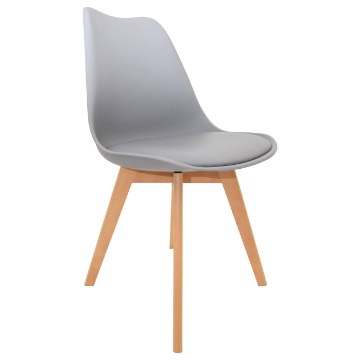 Kontrasto Скандинавское пластиковое стул для столовой серого цвета Emma, 6.05.627716 - Home Club