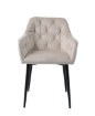 Kontrasto Мягкое кресло с подлокотниками для столовой, велюровое, бежевого цвета, модель Julia 2, 5.90.14416 - Home Club, зображення 6
