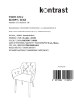 Kontrasto Мягкое кресло с подлокотниками для столовой, велюровое, бежевого цвета, модель Julia 2, 5.90.14416 - Home Club, зображення 13