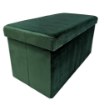 Kontrasto Велюровая пуфик с ящиком для хранения, темно-зелёного цвета, Perfect Duo, 60x30x30 см, 6.01.20073 - Home Club