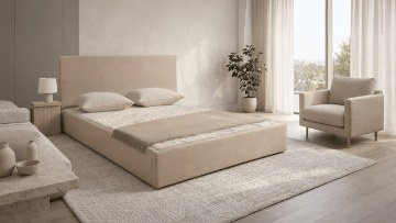 Kontrasto Lt101 Кровать Velio 140x2x115, золотисто-коричневая, Meb000595 - Home Club