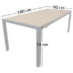 Kontrasto Садовый стол для террасы со столешницей из поливуда Allen-St 190x90, натуральный цвет, Meb000066 - Home Club, зображення 4