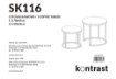Kontrasto Sk116Mb Кофейные столики, 2 шт., диаметр, 6.06.14751 - Home Club, зображення 11