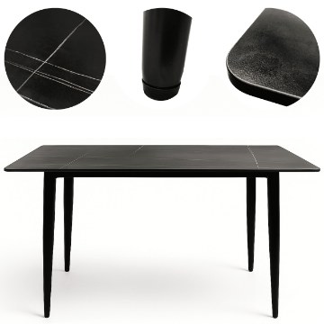 Kontrasto Современный обеденный стол Markinia gold 140x80x75, 6.06.20079 - Home Club