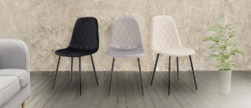 Kontrasto Мягкое кресло для столовой из велюра бежевого цвета Monica Kt103, 6.05.50292 - Home Club