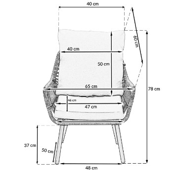 Kontrasto Набор садовой мебели Haiti, 4-х местный, бежевый, 5.05.13778 - Home Club