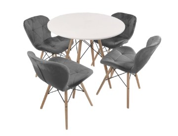 Kontrasto Скандинавское мягкое кресло для столовой серого цвета Zoe, 6.05.27719 - Home Club