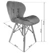 Kontrasto Скандинавское мягкое кресло для столовой серого цвета Zoe, 6.05.27719 - Home Club, зображення 9