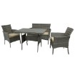 Kontrasto Набор садовой мебели Lido, 4 предмета, серый, 5.05.14072 - Home Club