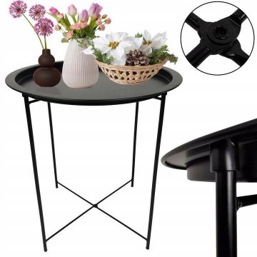 Kontrasto Круглый черный журнальный столик Pico, 5.90.26085 - Home Club