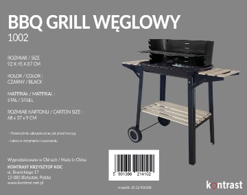 Kontrasto Садовый угольный гриль Bbq1002, 5.22.14102 - Home Club