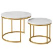Kontrasto Круглый журнальный столик «Мрамор», 2 шт., диаметр 53x45/43x35, Sk110, 5.90.26036 - Home Club, зображення 2