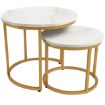 Kontrasto Круглый журнальный столик «Мрамор», 2 шт., диаметр 53x45/43x35, Sk110, 5.90.26036 - Home Club, зображення 3