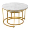Kontrasto Круглый журнальный столик «Мрамор», 2 шт., диаметр 53x45/43x35, Sk110, 5.90.26036 - Home Club, зображення 4