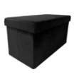 Kontrasto Велюровая черная пуфик с ящиком для хранения Perfect Duo 60x30x30 см, 6.01.27186 - Home Club
