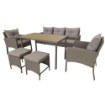 Kontrasto Большой комплект садовой мебели Capri на 7 человек, бежевый, 5.05.27134 - Home Club