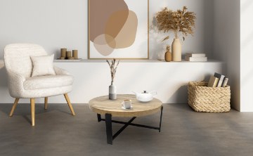 Kontrasto Sk124D Кофейный столик, диаметр 80x33 см, дуб, 6.06.15253 - Home Club