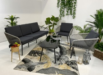 Kontrasto Комплект садовой мебели Venezia Pro, 5 предметов, серый, 5.05.13082 - Home Club