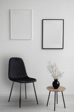 Kontrasto Черное велюровое мягкое кресло для столовой Monica Kt103, 6.05.50315 - Home Club