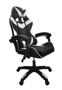 Kontrasto Игровое кресло белого и чёрного цветов с функцией массажа Sport kg108, 5.90.20218 - Home Club
