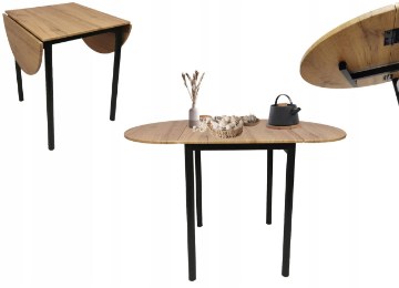 Kontrasto Овальный обеденный стол для кухни из дуба Rein 115(55)x76x60 см, 5.90.14591 - Home Club